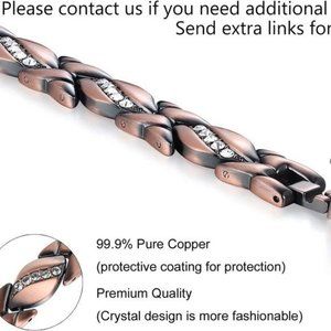 New Copper Bracelets for Women Magnetic for Arthritis Pain Relief~Effect…